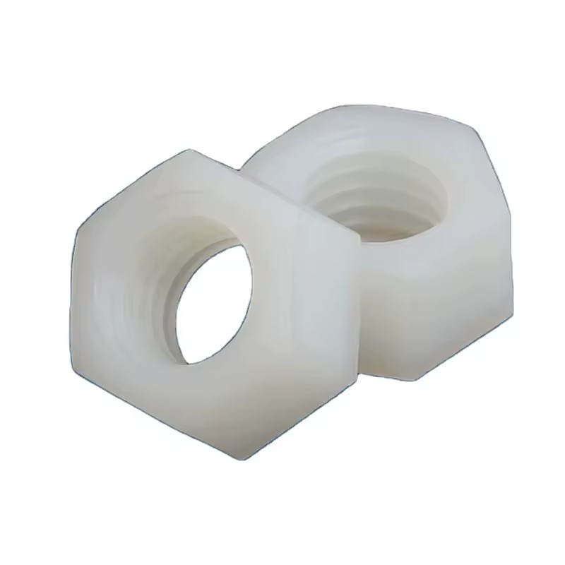 Factory Wholesale Standard Size Injection Molded Polypropylene Plastic Hexagon Lock Nut for Industrial Use