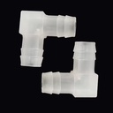 Non-toxic Plastic L Shape Pagoda Elbow 2 Way Equal Barbed Tubing Adapter for Lab Water Liquid Transfer