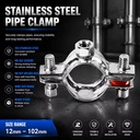 Pipe Clamp Without Rubber Nut Pipe With Rubber Nut 304 Stainless Steel 12 Mm-114 mm Spot Goods DG5