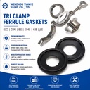 Fluororubber Quick-Release O-ring FKM Tri Clamp Ferrule Gaskets Seal Black FFM Gaskets Seal
