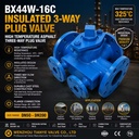 Jacketed Plug Valve Cast Steel Flanged Straight Through Three-Way Jacketed Plug Valve for High-Temperature Asphalt