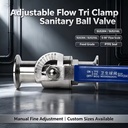 Sanitary Stainless Steel Tri Clamp Ball Valve 304 316L Manual or electric pneumatic