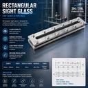 Rectangular Sight Glass Fitting PN16 Rectangular Obround Sight Glass Fitting PN 25 Type KL 630 - Oval Design