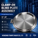 Tri Clamp End Cap ASME BPE 304 316L Blind Plate Ferrule Clamp Gaskets All Sizes Under 24 in in Stock