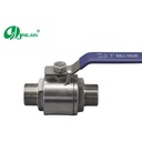 High Quality Two-Piece Stainless Steel Ball Valve with Casting and Smooth Surface for High Pressure Fluid Control