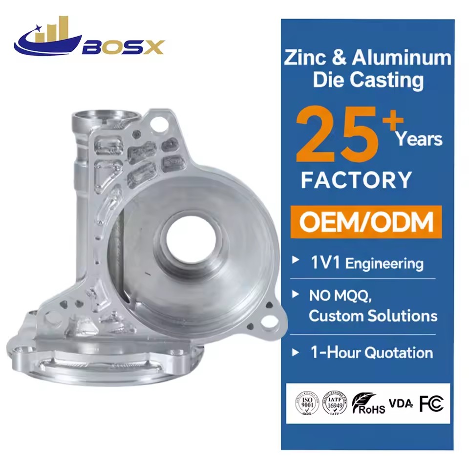 BOSX Non-Standard OEM Custom Aluminum Alloy High Pressure Die Casting Service Precision Metal Parts Manufacturing Foundry