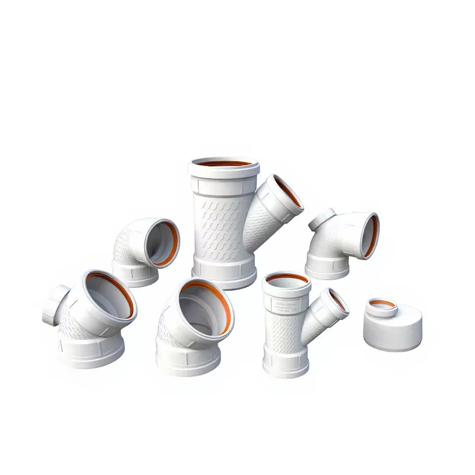 Silent Flexible PP Drain Pipe Fittings for Bathroom | Durable Anti-UV Noise-Reducing Plumbing Materials | Vent Cap Water Waste