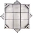Customizable 304 Stainless Steel Black Durable Manhole Cover 600*600 Invisible Inspection Cover for Roadway Parking Safety
