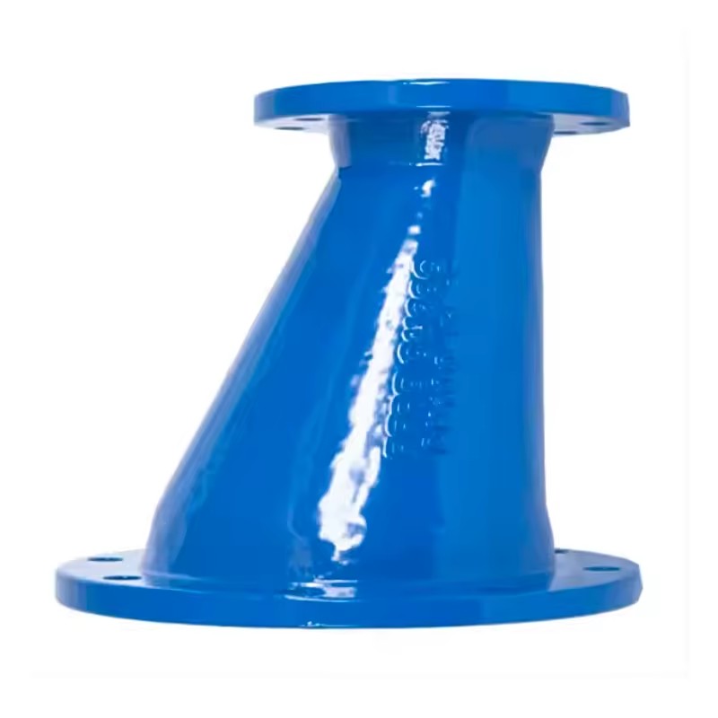 EN545 EN598 High Pressure Coated Ductile Iron Pipe Fittings Double Flanged Smooth Surface Concentric Eccentric Taper Reducer