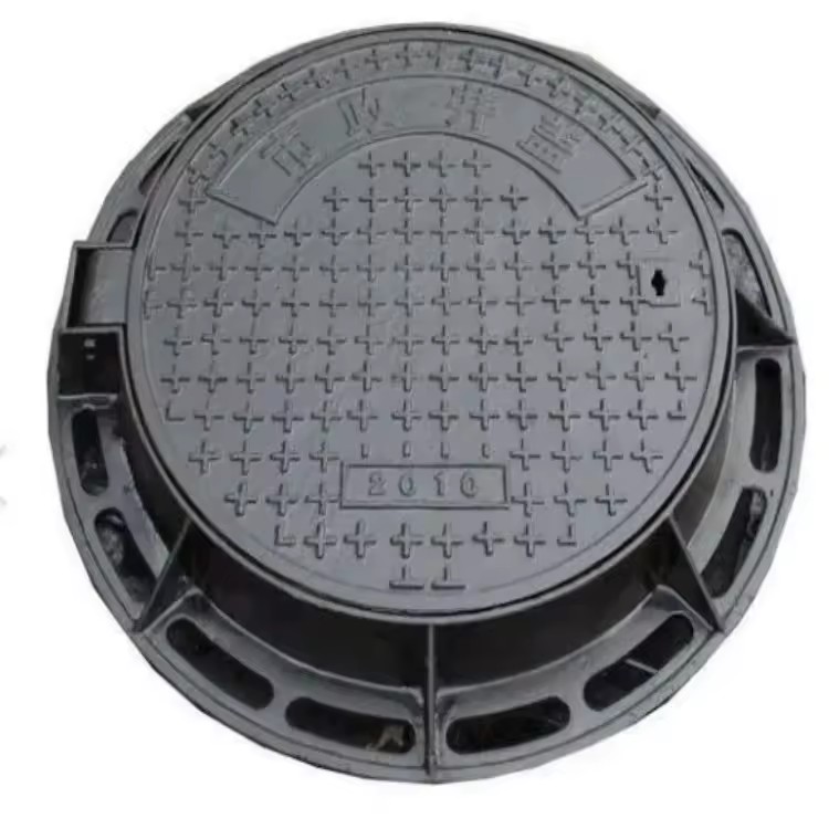 Factory Wholesale EN124 D400 Ductile Iron Black Durable Manhole Cover with Customized Size for Sale