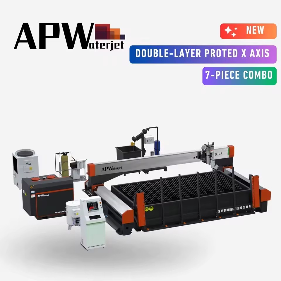 APW CNC 5axis Water Jet Cutting Machine Granite Marble Ceramic Tile Waterjet Cutter
