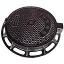 Wholesale Price Heavy Duty EN124 Ductile Cast Iron Drain Gutter Cover Cast Water Well Manhole Covers Black Round Road Facilities