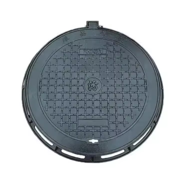 C250 En124 Iron Septic Tank Covers Water Tank Well Cover Hinged Manhole Cover with Screw Lock Black Durable