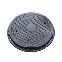 Round Graphite Cast Iron Manhole Cover 300*400mm 400*500mm Black Durable Parking Safety Model 12 Municipal Road