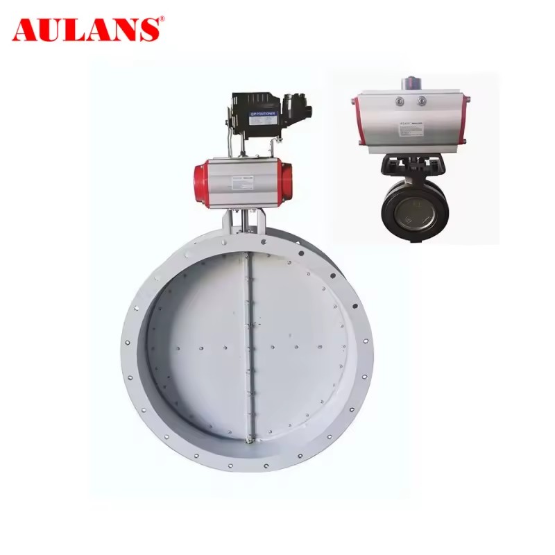 Factory AULANS Medium Temperature DN50-DN3200 High Pressure Electric Pneumatic Actuator Eccentric Butterfly