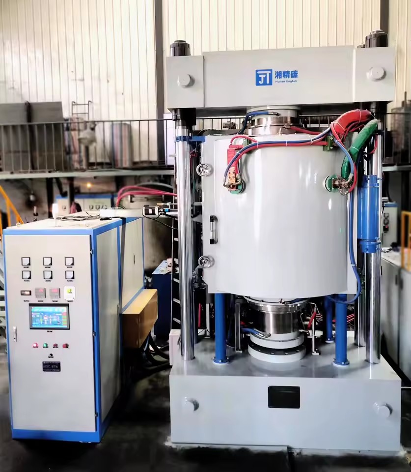Made ISO 9001 Qualified High Temperature Vertical Side Discharge Vacuum Hot Press Sintering Furnace