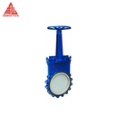 GS PZ73TC Ceramic Lined Knife Gate Valve Hand Wheel 14 Inch PN10 Lug Flange Type Knife Gate Valve