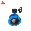 D341X 16Q Manual Butterfly Valve Worm Gearbox Ductile Iron EPDM Seat Double Flanged Butterfly Valve
