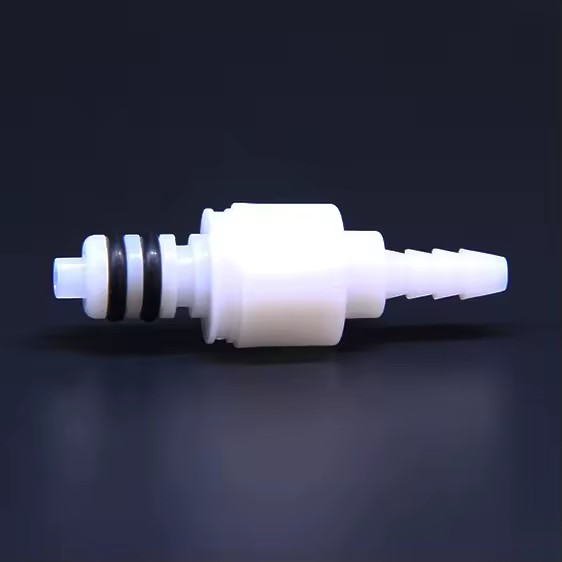 1/8" Plastic Male Quick Release Coupling Disconnect Connection with Valve Inside IMD1602HB Double O-ring