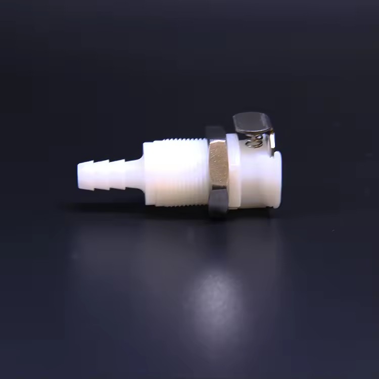 Big Flow 1/4" POM/EPDM Female Plastic Quick Release Coupling Panel Mounting Disconnection Hydraulic Connector BLD1604PH