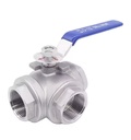 Stainless Steel Three Way Ball Valve Manual Control OEM Factory Customization