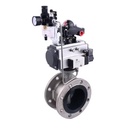 Factory High Quality Custom Stainless Steel Pneumatic Pneumatic Actuator Flange butterfly Valve