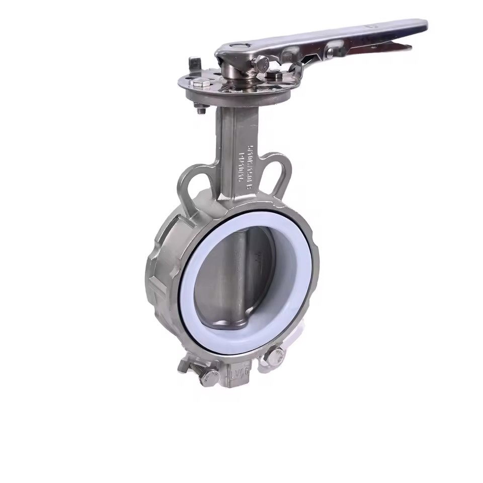 Factory Supply Best Price Stainless Steel Handle PTFE Wafer butterfly Valve UL certification