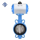 Pneumatic Wafer Butterfly Valve for Water Treatment PN10 PN16 EPDM Soft Seal Air Operated