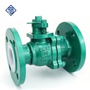 Anti-corrosion WCB Cast Steel Flanged Full PTFE Lined Ball Valve for Chemical