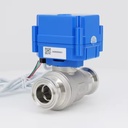 Industrial 2-Way Motorized Ball Valve, Gas Ball Valve, 304/316L Brass IP67 Low Current 12V 24V 220V AC DC OEM CE