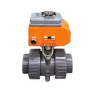 DC12V/DC24V 2-Way Electric Actuator Ball Valve Screw Motor Driven for Water Irrigation System PVC PP Plastic UPVC OEM Customized