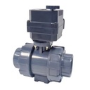 Electric Motorized 2-Way Plastic Ball Valve DN50 (2-inch) NPT Connection for Water/Oil/Gas Flow Control