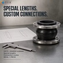 DN100 Flanged EPDM Chemical and Corrosion-Resistant Pipe Connector Rubber Expansion Joint for Pump Connections