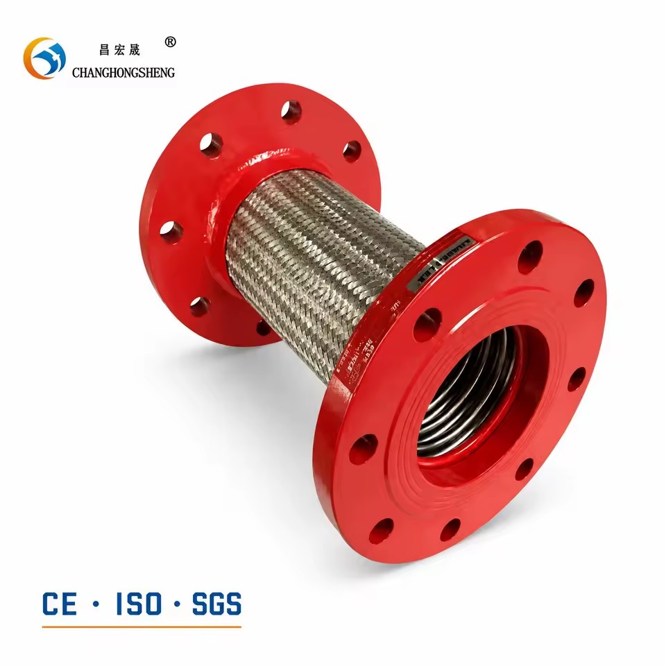 Industrial Flanged Braided Metal Vibration-Reducing Corrugated Pipe Connector Flexible Metal Hose for Pump Pipeline Systems