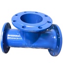 High Quality DN150x100 All Flange Tee Ductile Iron High Alumina Lined Asphalt Coated Best Price for Water