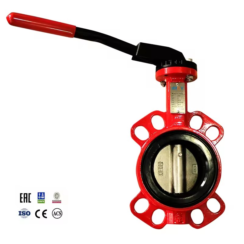 Industrial Standard DN50 Wafer Butterfly Valve, EPDM/NBR Resilient Seated Ductile Iron Valve PN10/PN16