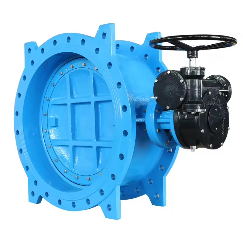 Large Size PN 16DN800 Factory WRAS Ductile Iron Double Flange Eccentric Butterfly Valve