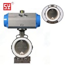 Suyi SY700M Pneumatic Motorized Butterfly Valve Quick Installation Clamp Type Rubber Lined for Chemical Industry -20~500C