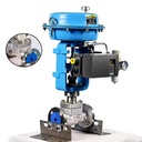 SY300P SY300C Small Caliber Sleeve Single Seat Regulating Control Valve Pneumatic Electric Through Type OEM Chemical Process