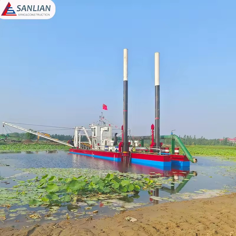 High Efficiency Diesel Cutter Suction Jet Dredger Boat with Pump Motor Engine Gearbox for Construction Sand Dredging