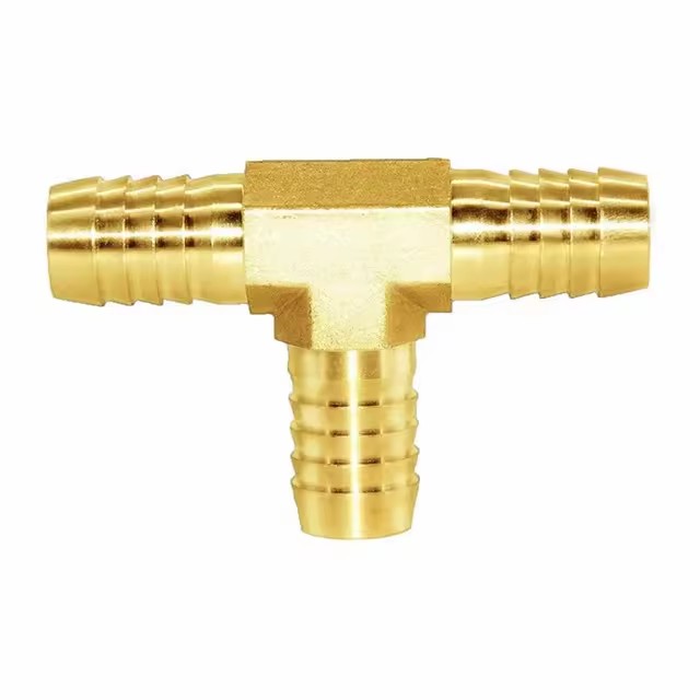 5/8'' 3 Way Union Intersection Split Brass Tee Fitting Barb Fittings