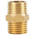 1/4 BSP to 1/4 BSP External Thread Brass Pipe Hex Nipple Fitting Quick Adapter