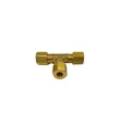 1/ 4inch Brass Tee Pipe Three-Way Connector Split Brass Tee Connector Copper-Free Compression Tee Adapter