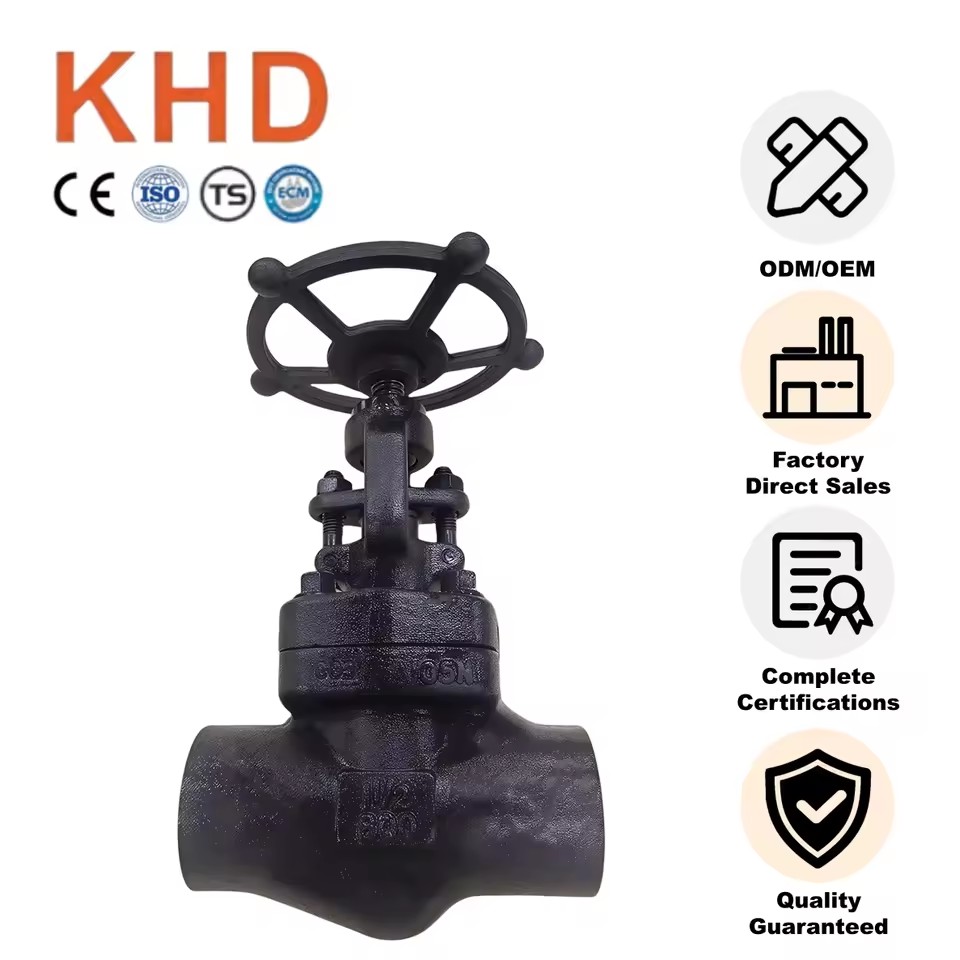 KHD Z61H-800LB A105N Forged Steel Gate Valve 800lb Screw Type Female Thread High Pressure Sw Gate Valve