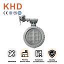 KHD Stainless Steel Manual Pneumatic Power Flange Butterfly Valve Electric Industrial Valve for Gas Media