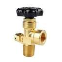 CGA540 Manual Control Brass Gas Cylinder Valve for Oxygen/Argon/CO2/Hydrogen/Helium OEM Available in HPB59-1