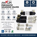 OEM 4V210-08 5 Way 2 Position Solenoid Valve Plastic Body with NPT M5 G1/4 Interface for Pneumatic Control Valves