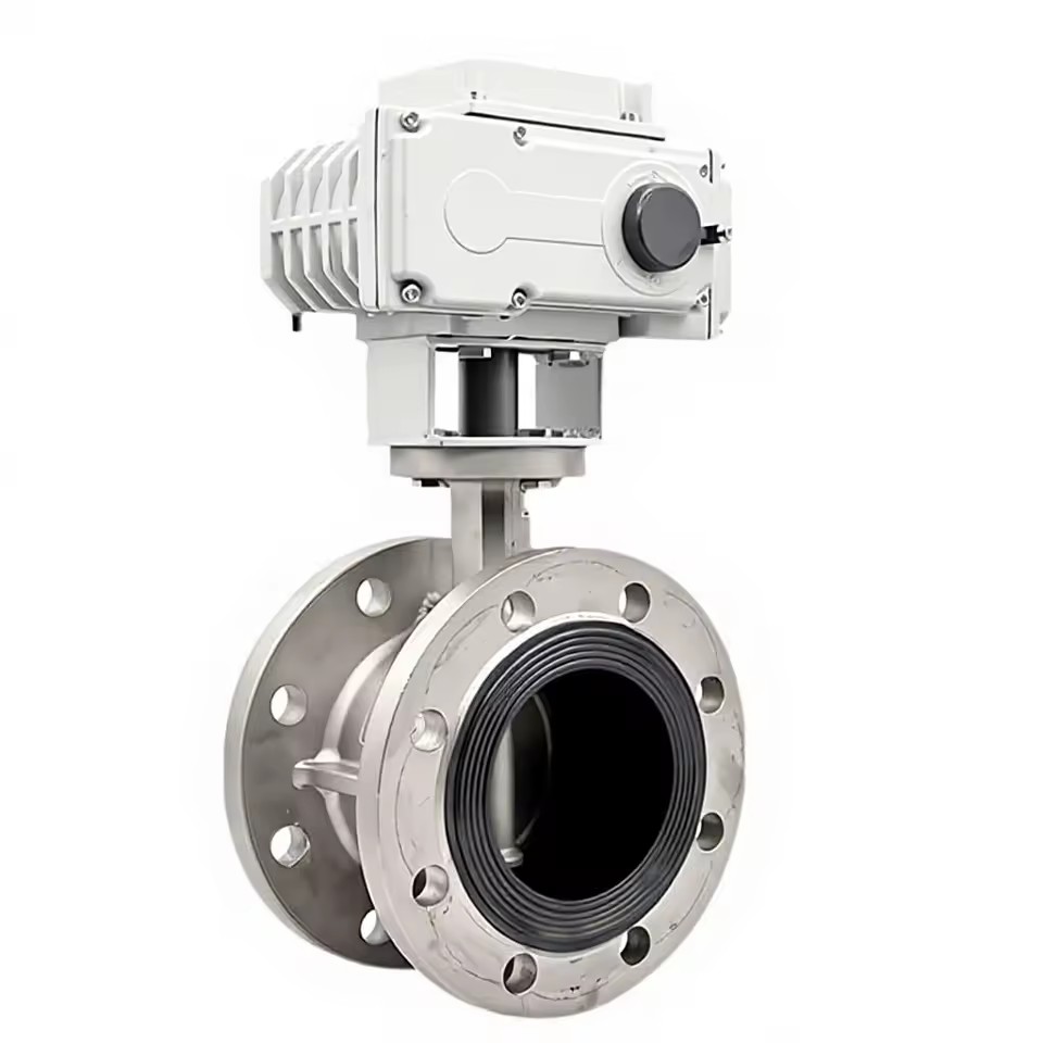 304 Stainless Steel Flange Butterfly Valve D941X-16P Soft PTFE Seal Explosion-Proof Switch Control HVAC Customizable