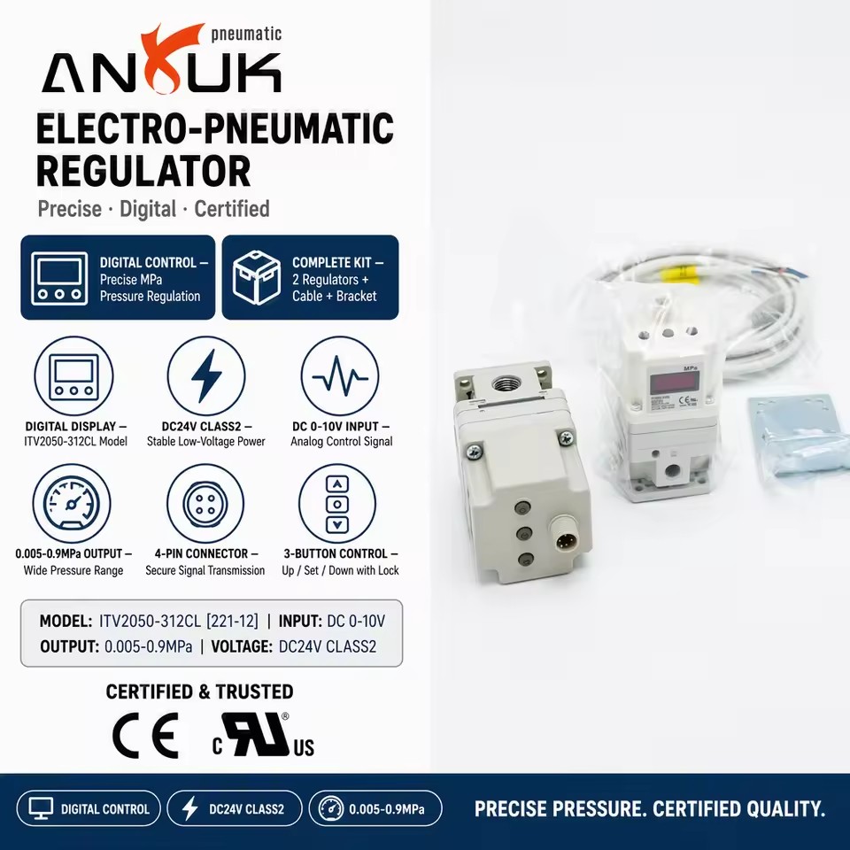 Digital Air Pressure Regulator ITV3050 ITV1030 ITV2030 Electro Pneumatic Control for Robot Line and Conveyors