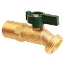 NSF/ANSI 61 Approved 1/2" Cup or 3/4" Ftg. to Hose 125psi WOG Brass Quarter-Turn No-Kink Hose Bibb